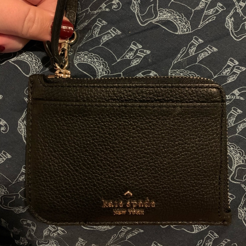 Kate Spade - small card holder wristlet - Black